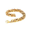 Bold Stainless Steel Gold-Plated Link Bracelet for Men