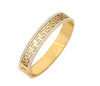 Studded Stainless Steel Gold-Plated Greek Key Bracelet