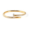 Studded Gold Plated Stainless Steel Nail Bracelet