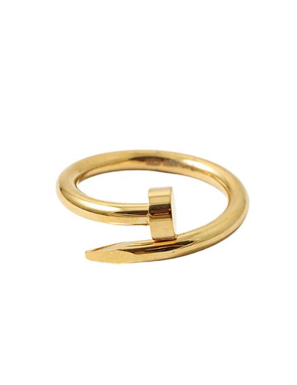 Gold Plated Nail Ring
