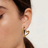 Heart-Shaped Gold Stainless Steel Earrings – Hypoallergenic, Tarnish-Resistant, Everyday Jewelry