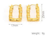Gold Bamboo Hoop Earrings – Hypoallergenic, Anti-Tarnish, Geometric Design