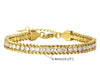 Gold-Plated Crystal Chain Bracelet – Elegant Designer-Inspired Jewelry for Women