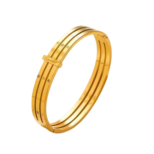 Gold Love Bracelet for Girls – Designer-Inspired Stainless Steel Bangle
