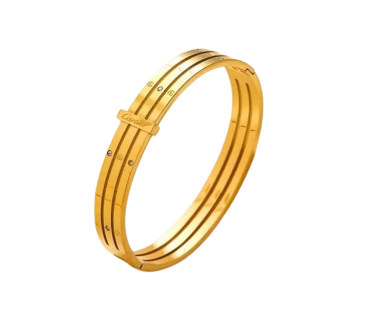 Gold Love Bracelet for Girls – Designer-Inspired Stainless Steel Bangle