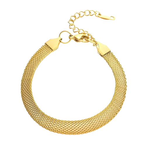 Mesh Gold Bracelet – Elegant, Lightweight & Anti-Tarnish