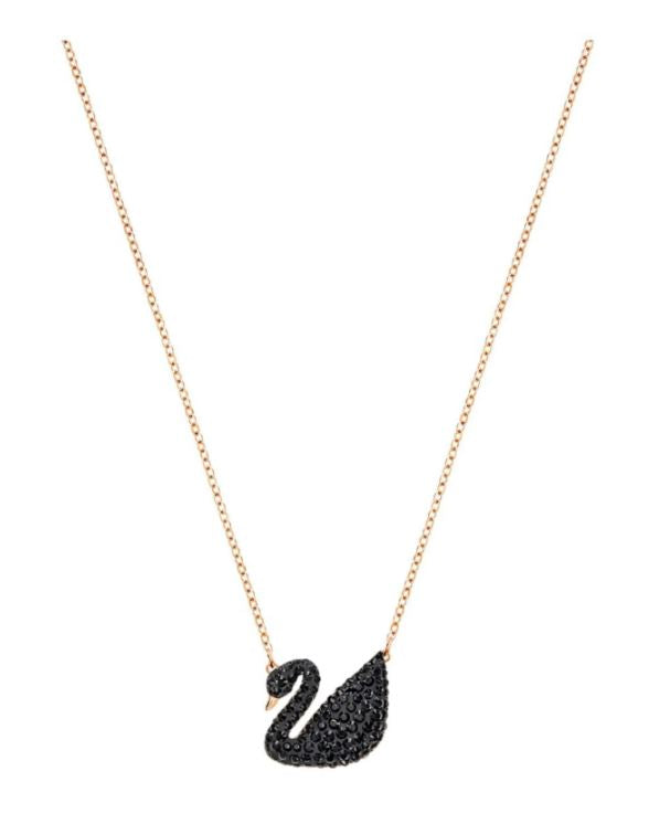 Elegant Black Swan Jewelry Set – Necklace & Earrings