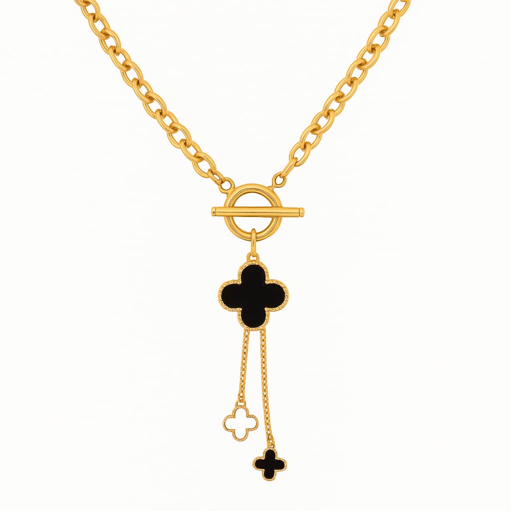 Elegant Stainless Steel Clover Pendant Necklace