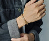 Bold Stainless Steel Gold-Plated Link Bracelet for Men