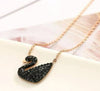 Elegant Black Swan Jewelry Set – Necklace & Earrings