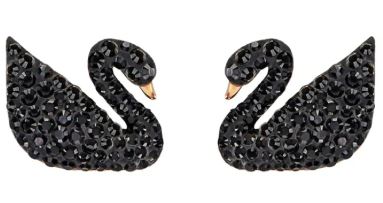 Elegant Black Swan Jewelry Set – Necklace & Earrings
