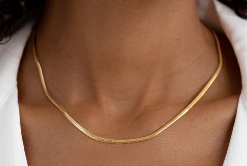 Elegant Stainless Steel Gold-Plated Snake Chain for Women