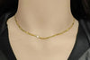 Elegant Stainless Steel Gold-Toned Herringbone Chain Necklace